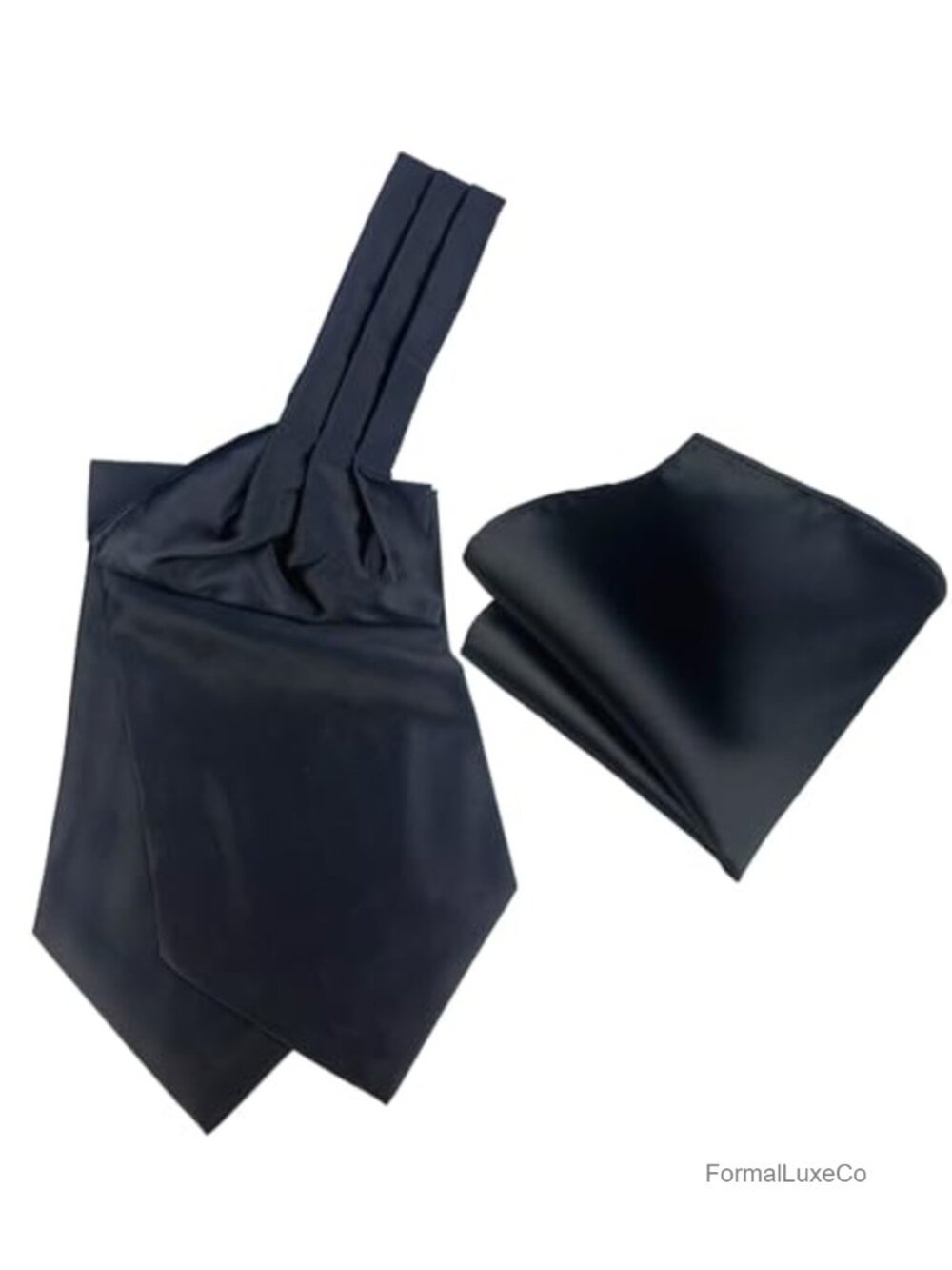 Men's Self-tie Cravat Ascot & Pocket Square Set Polyester Wedding